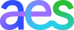 The official company logo for AES